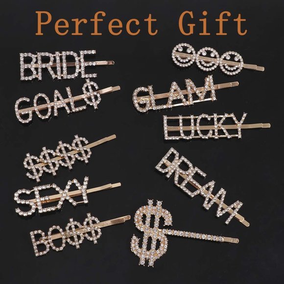 Word Letter Word HAIR Pins Sparkly Letter main image 5